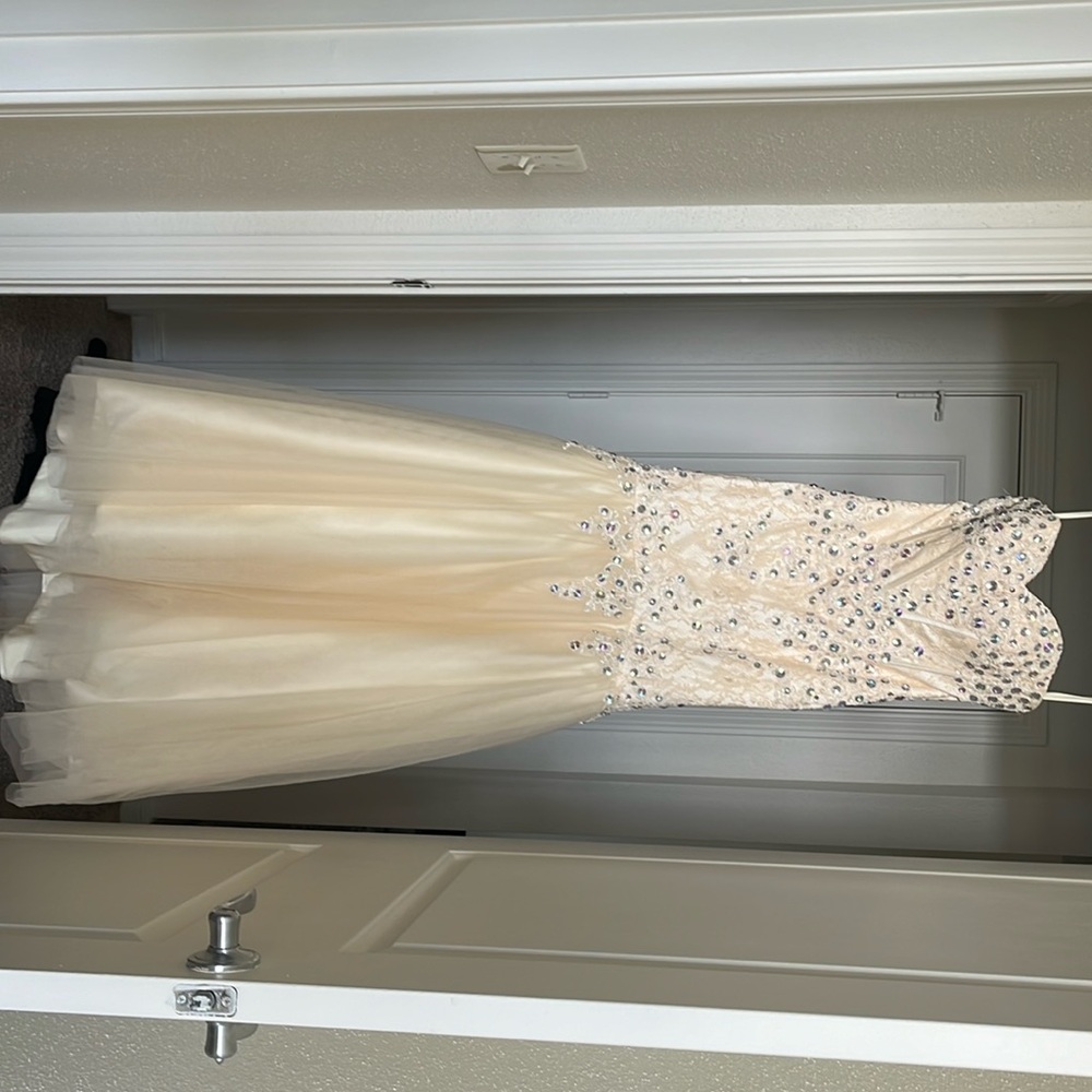 Elegant strapless prom dress or any special occasion corset top, mermaid style.
